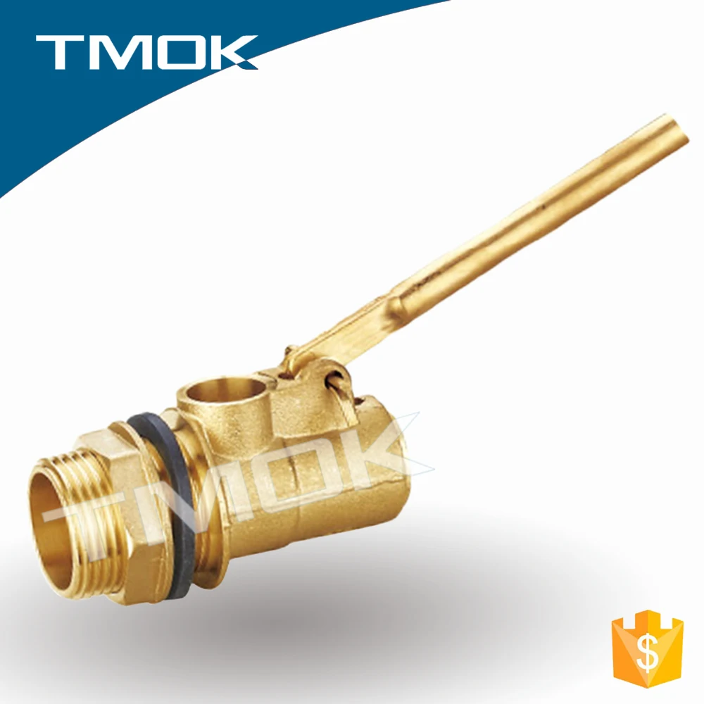 tank brass float balance ball valve with 8" plastic ball union brass stem full port DN100 