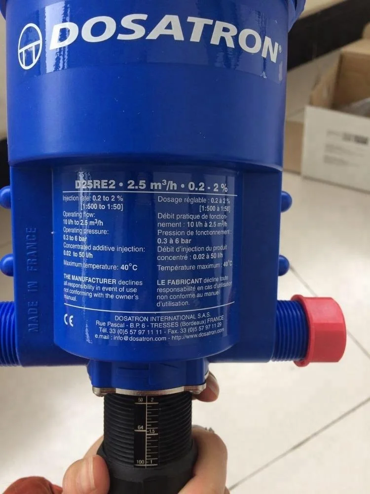 D25re2 Drip Irrigation Dosatron Venturi Fertilizer Injector /doser Pump -  Buy French Dosatron Fertilizer Injector,Dosatrond25re2 Doser,Venturi  Injector D25re2 Product on Alibaba.com