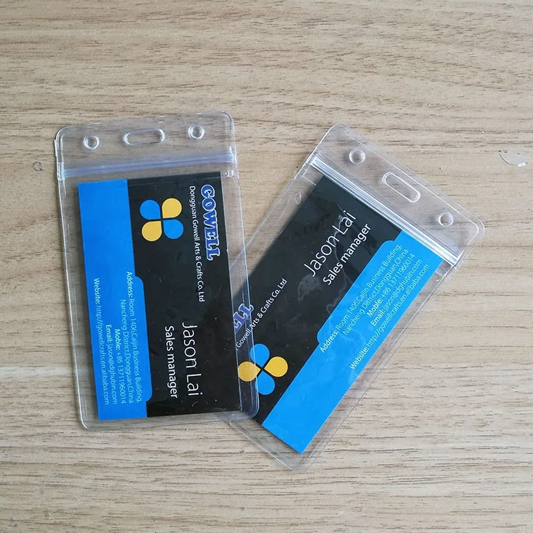 Прозрачный держатель для карт из мягкого ПВХ, идентификационные бирки, значки, вертикальный держатель