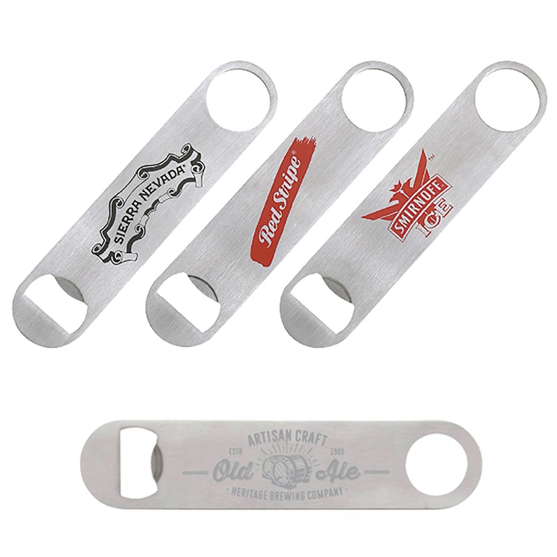 Personalized Engraved Flat 7-inch x 1-1/2-inch Stainless Steel Bottle Opener 