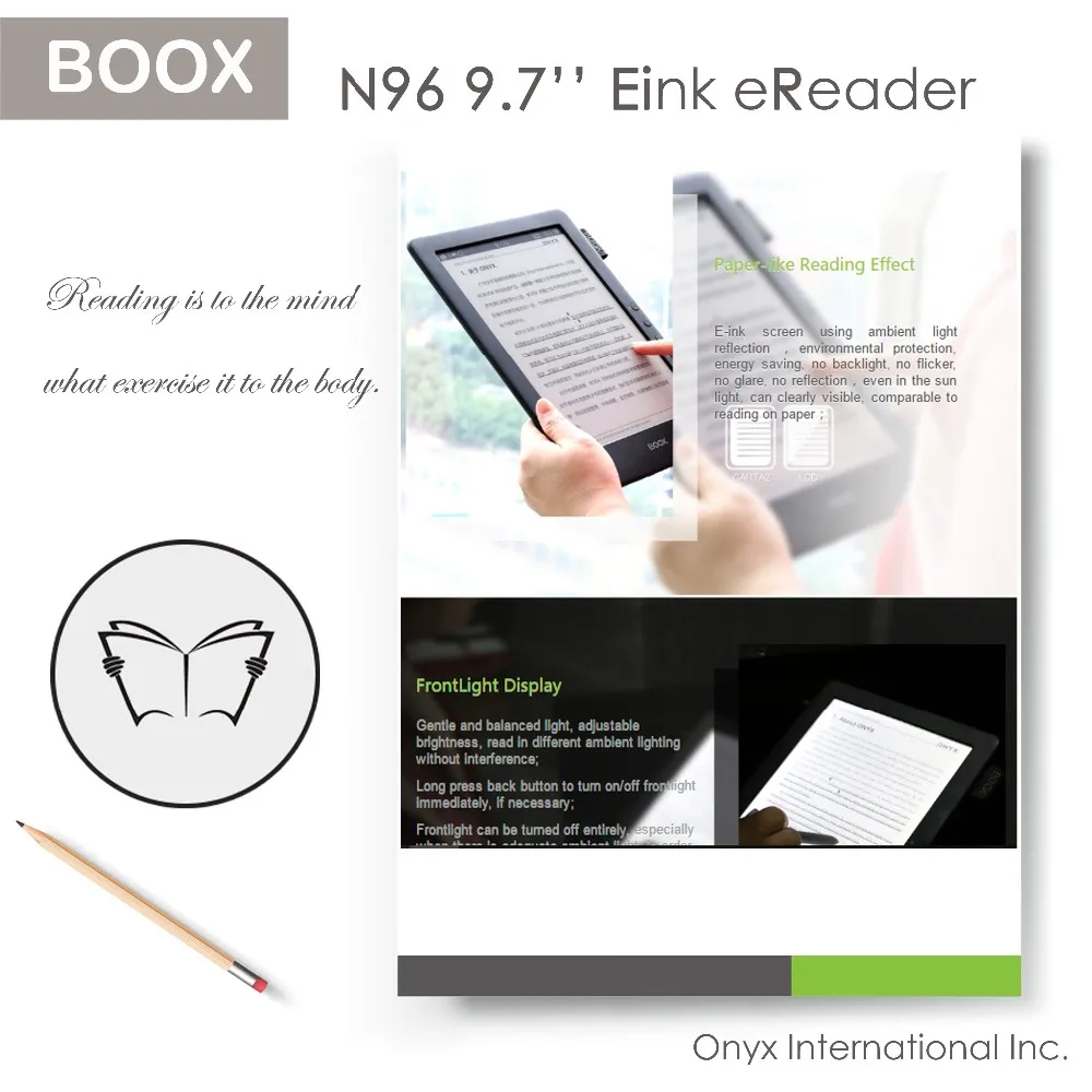 BOOX N96 Large Size Ebook Reader with Notes Function Can Handwriting Saved in PDF Format