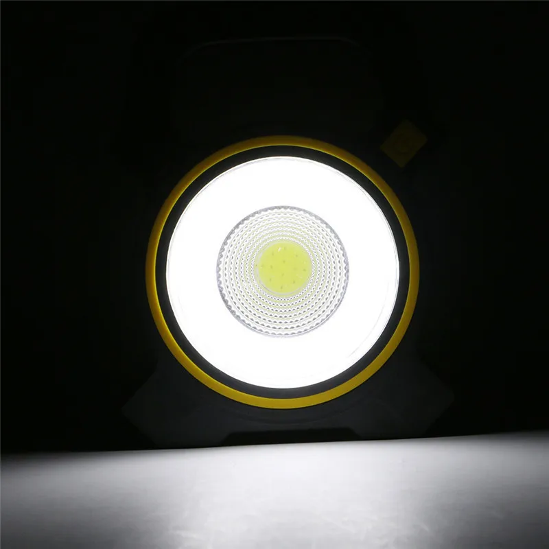 Бесплатный образец солнечной перезаряжаемой ручной белый свет COB светодиодный рабочий светильник кемпинговая лампа с солнечной панелью