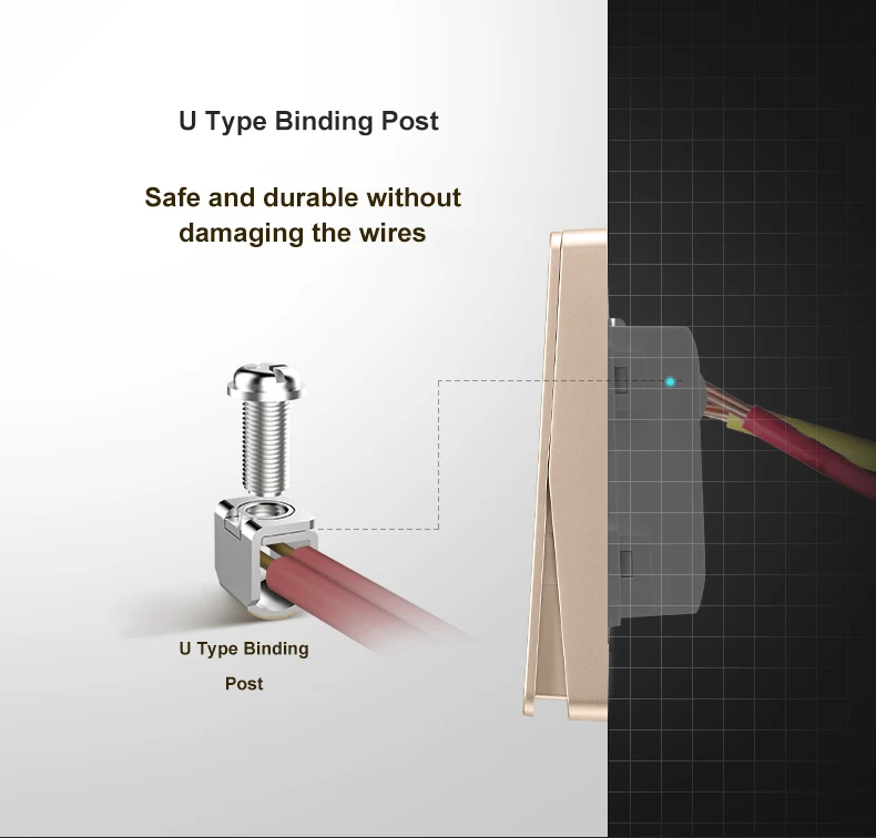 Home Use 5-Pin Universal USB PC Electric Wall Switch Socket Wire Drawing 16A Rated Current for Villa or Apartment Home