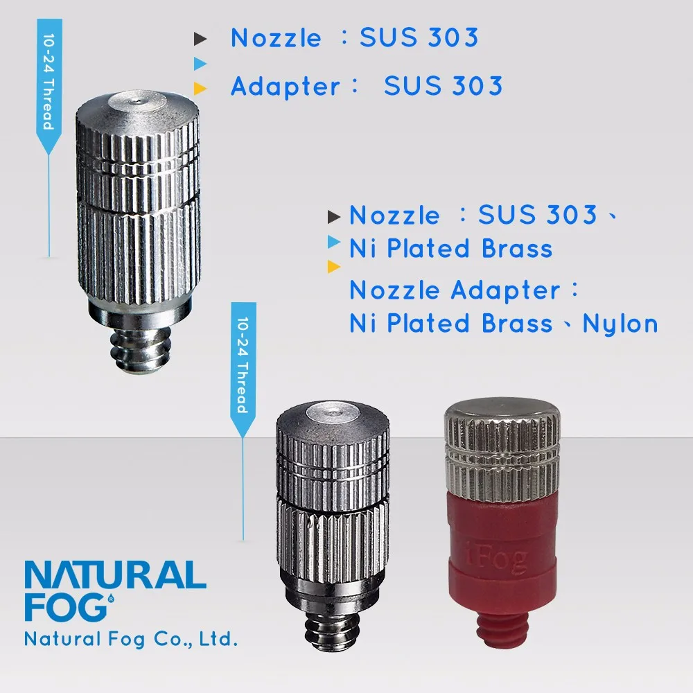 Taiwan Natural Fog High Pressure Cooling System Water Spray Fog Misting Nozzle