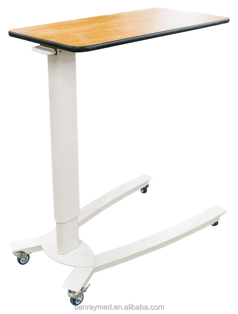 BR-OBT03 подвижный большого размера из АБС-пластика надкроватный столик регулировка высоты черный стеклянный столик