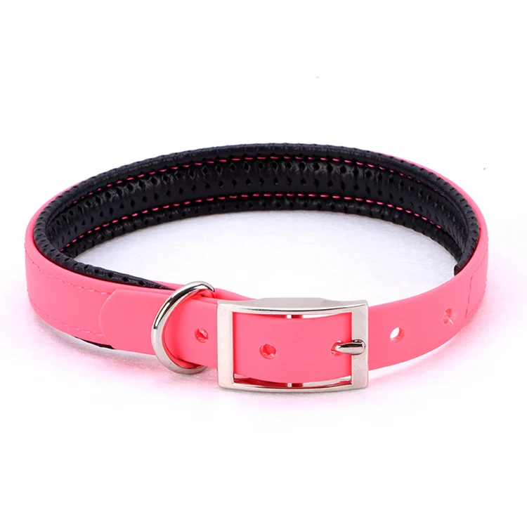Waterproof Neoprene Padded Soft Orange Pvc Dog Collar,Polyl Coated