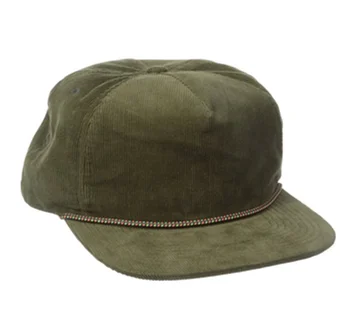 Wholesale custom blank rope hat plain corduroy cap 5 panel cap, View 5