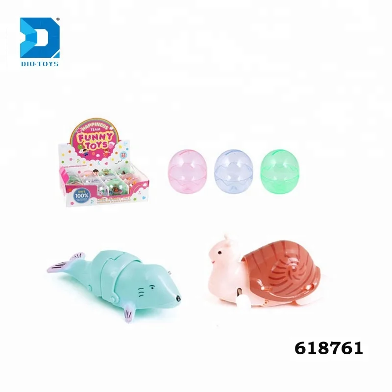 Симпатичные пластиковые животных форме яйцо windup игрушки для детей