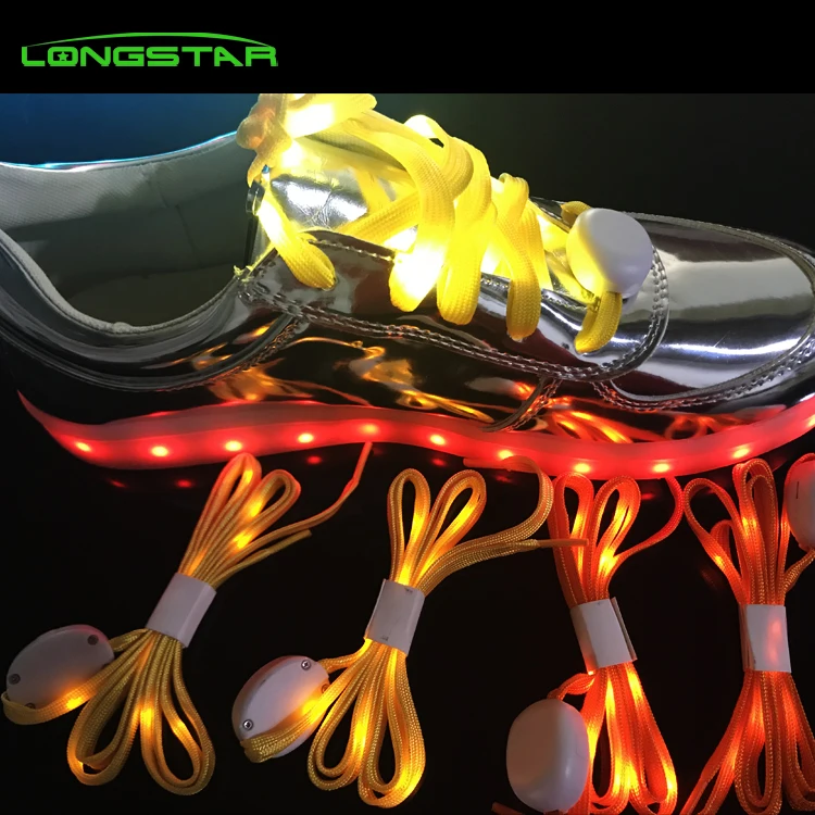 Luminous Shoelace Fashion Glowing Shoe laces Flashing Colored led Party Laces