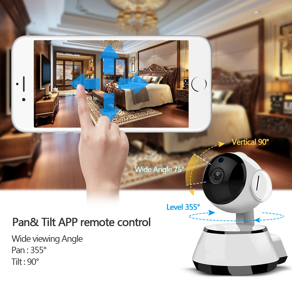LOOSAFE Automatic Tracking Baby Monitor Camera Wireless Camera Ip Wifi 720p Night Vision Indoor Security Camera Alarm Alert