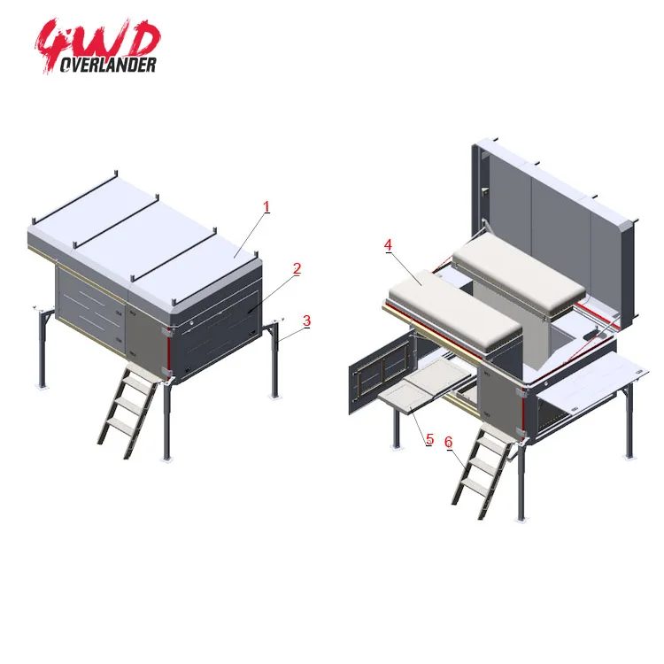 BackPack DIY Slide on Camper Trailer for Sale With Toilet and Shower