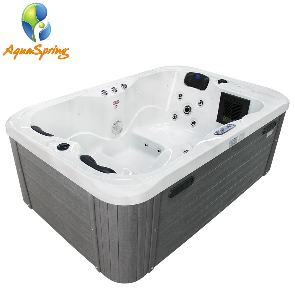 Outdoor 3 Person Rectangular Spa Smart Hot Tubs