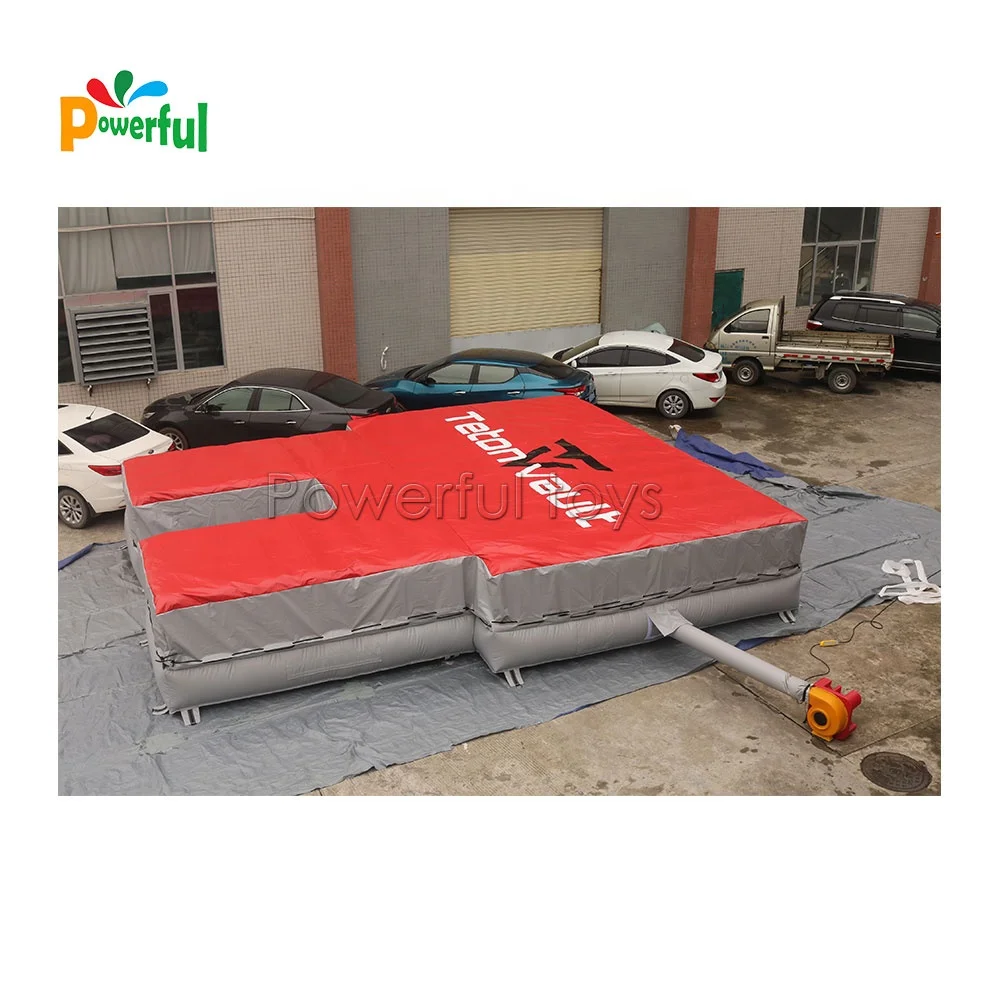 High Jumping Inflatable Pole Vault Pits Inflatable Pole Vault System Landing Pad