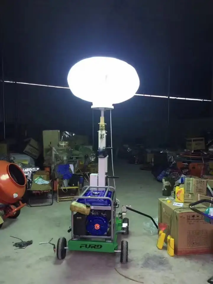 8kW Portable Lighting Tower Diesel Generator 12KW 15KVA 380V 60HZ