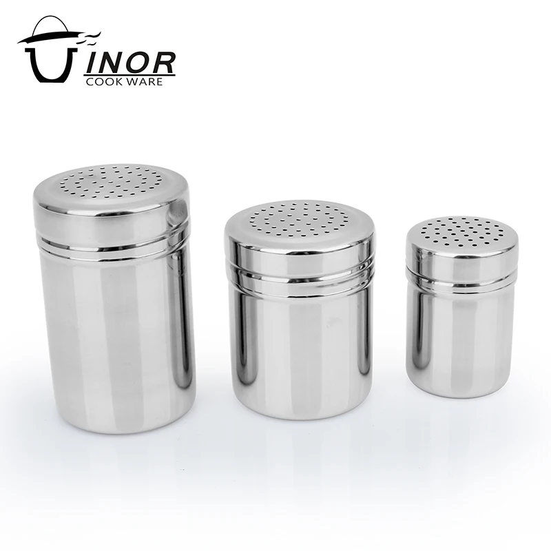 salt/pepper shaker stainless steel with viewing window pack of 1 storage jar with scattering regulation Nopea stainless steel spice jar 