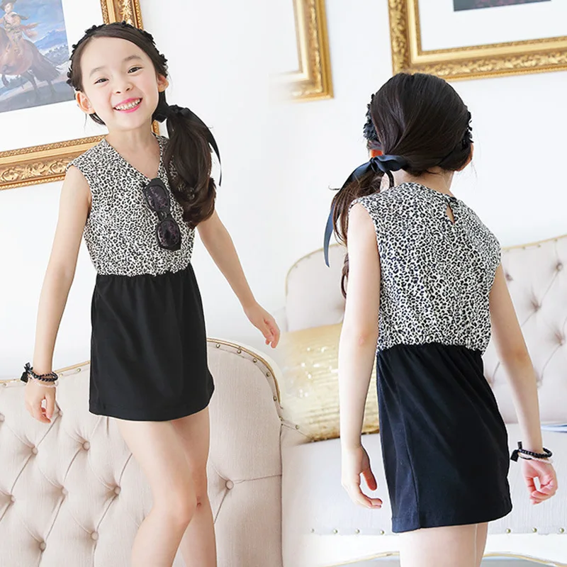 robe leopard fille