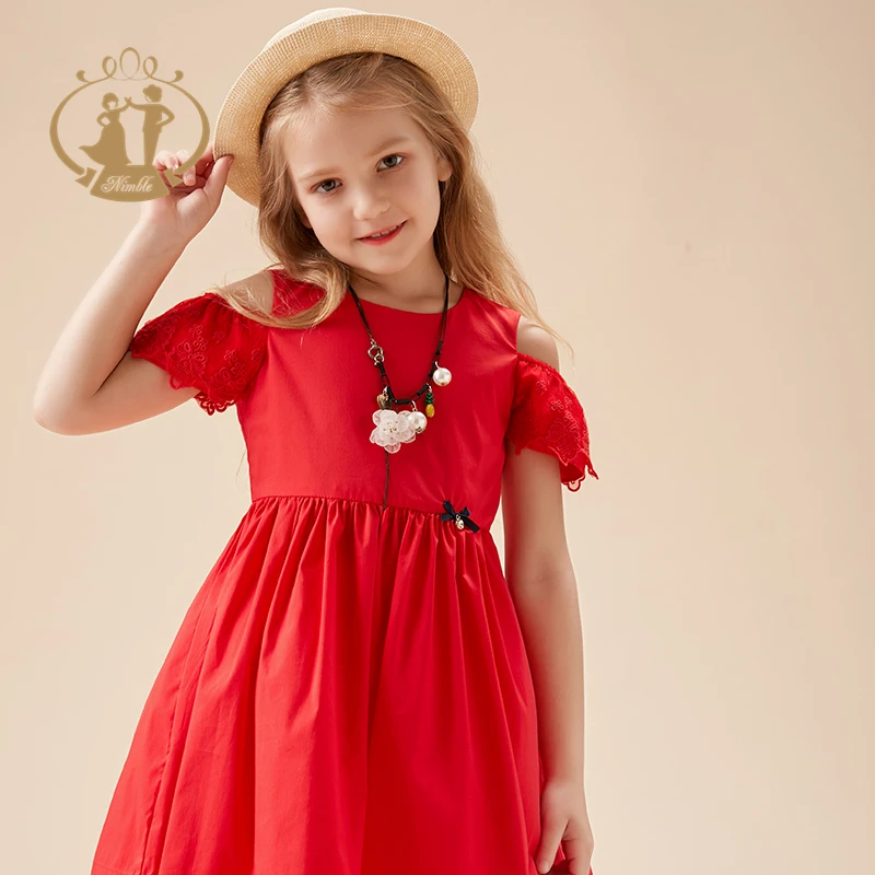 Vestido infantil niña CONFECCIONES ALBER fajín rojo 6209