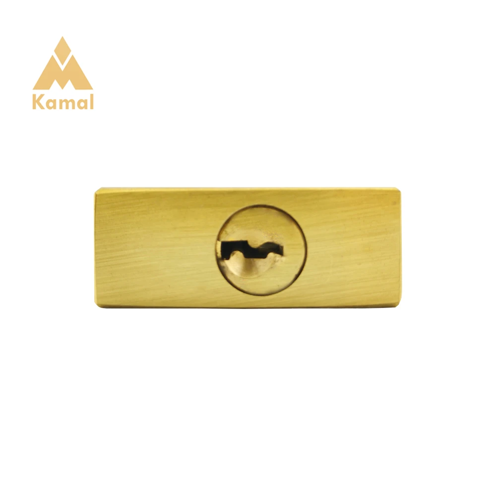65MM Hardened Brass Rectangular Padlock Pad Locks Solid Heavy Duty Door Lock for Industry Warehouse Gates Storage Sheds Trailer