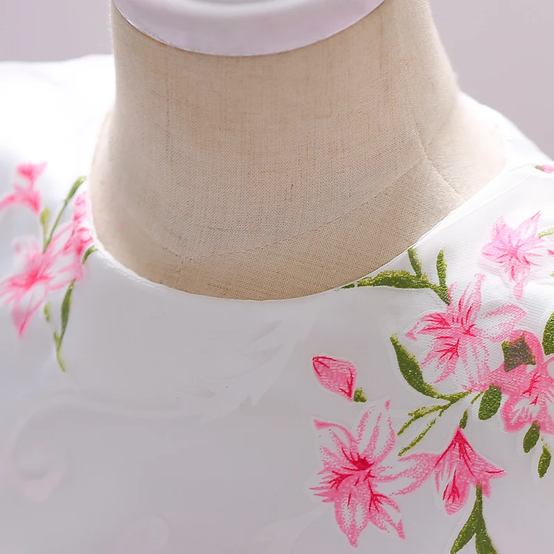 Fancy Store Names China Wholesale Factory Price Linen Baby Kids Girls Evening Summer Flower Dress