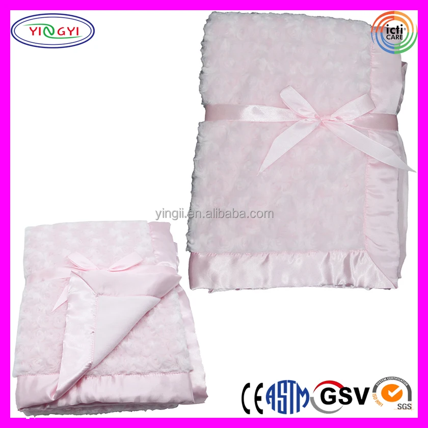 E031 Bebe Rose Confortable Couverture Polaire Rose Doux Couverture Gaufree Avec Bordure En Satin Buy Couverture De Gaufre Avec Bordure En Satin Rose Doux Gaufre Couverture Bebe Couverture Confortable Avec Bordure En