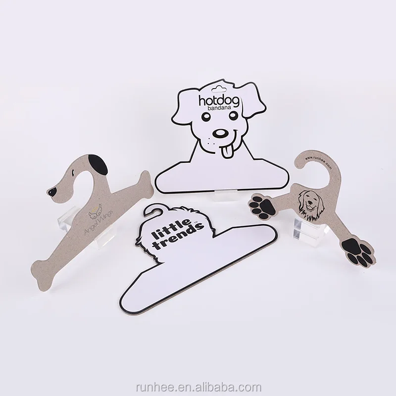 Eco Friendly Cardboard Collar Hangers Paper Hangers For Pets Collars Leash Displayed