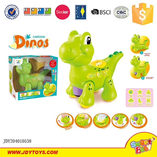 New product battery operated dinosaur toys with music and lights