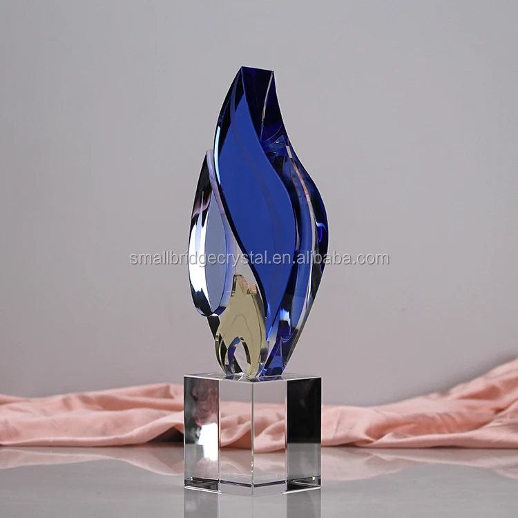 Wholesale New Design Flame K9 Crystal trophy Award