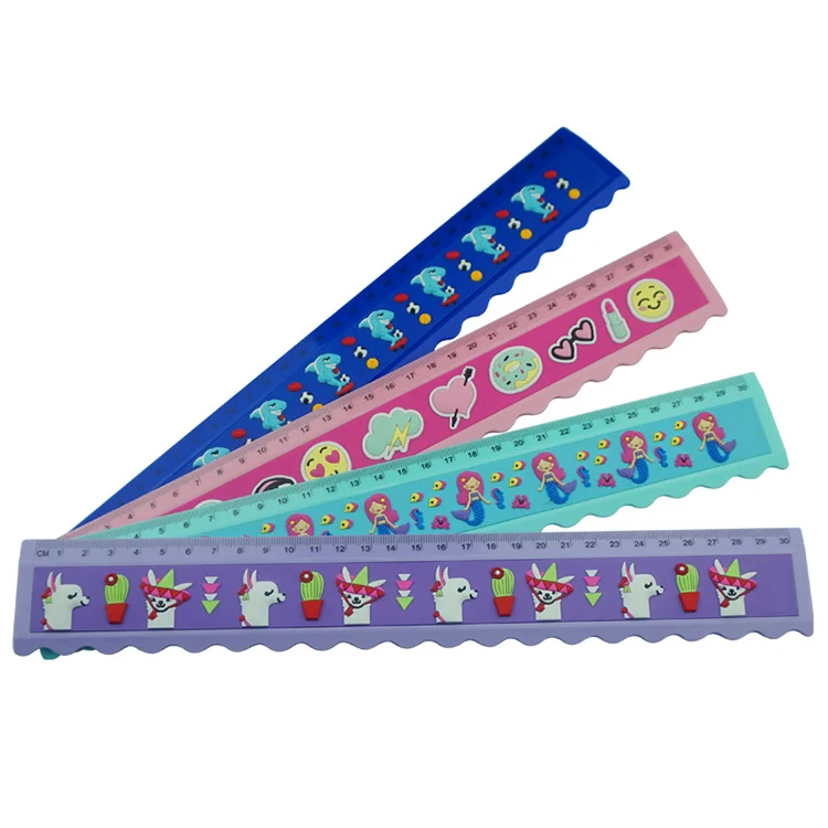 Разноцветные студенческие гибкий рулетка правителя 30 см (12 дюймов) прямая Линейка офисные школьные принадлежности, блокноты