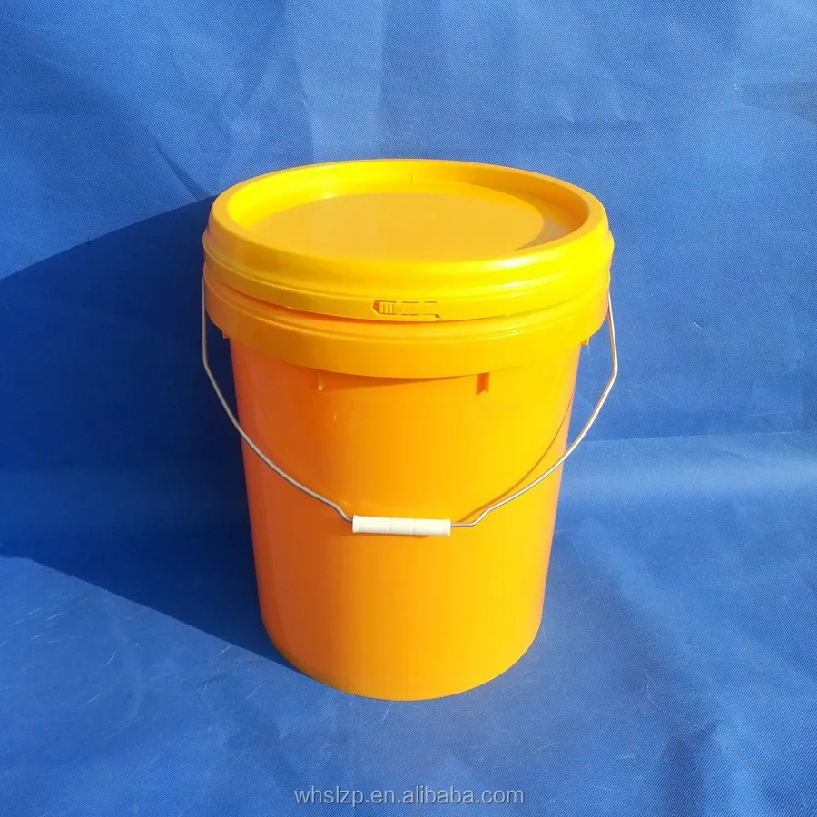 黄色塑料油漆桶 18l 带密封盖 - buy paint bucket,plastic paint buc