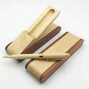 Manufacture Wholesales High Quality Wooden Set Customize logo Wooden Ballpoint Pen with Wooden Box