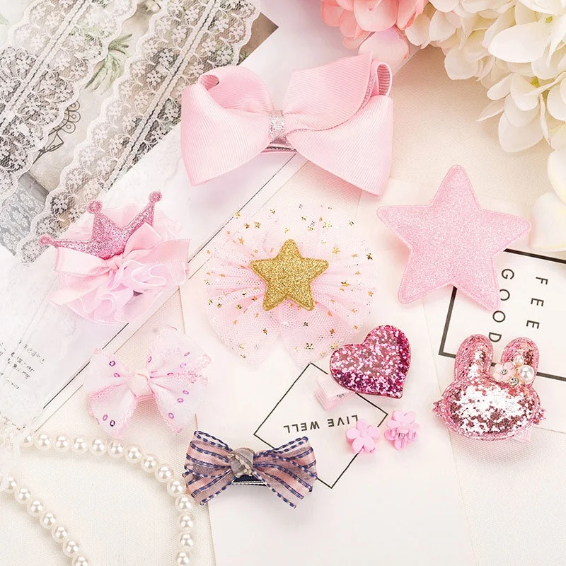 Детские комплекты аксессуаров для волос, заколки, ювелирные изделия, оптовая продажа, головной убор, корейские заколки, корона, аксессуары для волос