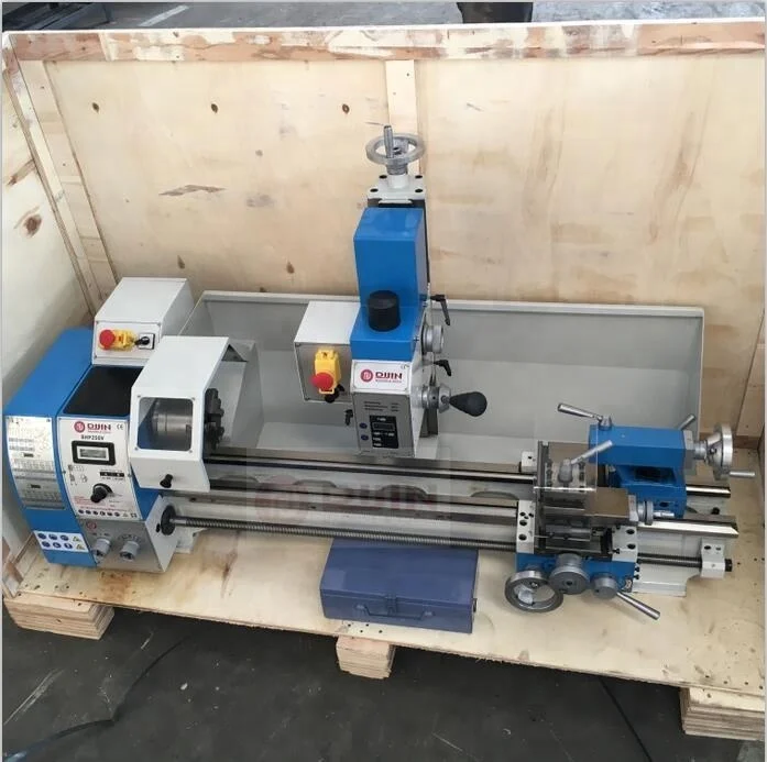 mini bench lathe bhp250v metal gear lathe drilling milling machine speed display brushless motor DIJIN brand
