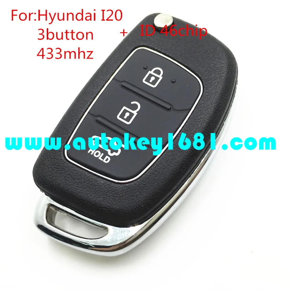 3 Knop Flip Afstandsbediening Sleutel 433 Mhz Met Id46 Chip Voor Hyundai I20 I35 Sleutel - Buy Remote Key 433mhz Voor Hyundai I20 Sleutel,Flip Met Id46 Chip Hyundai
