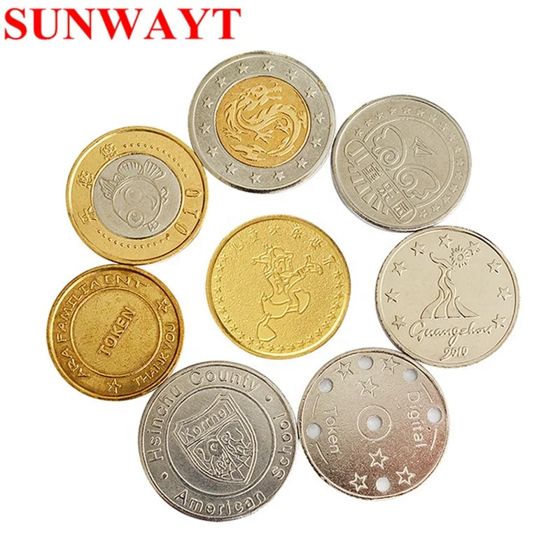 Customized Stainless Steel Game Token Arcade Hot Sale Metal Coin Token Acceptor Game Machine Token Brass Game Coins