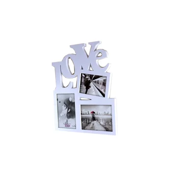 White Painting multi Photo frame Wall hanging Family Love Wooden Photo Frame
