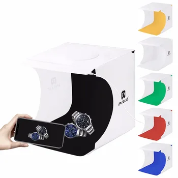 Boîte Photo Pliable 20x20cm 5500K Avec 144 LED - Studio Photo Portable Pour Bijoux Et Petits Objets