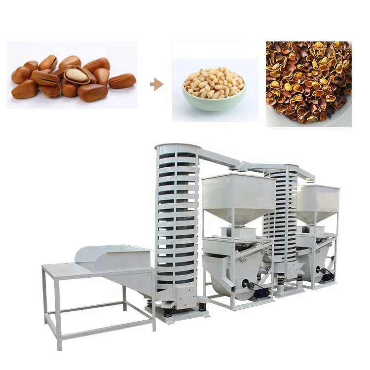 Commercial Use Cedar Nut Processing Shelling Pine Nut Peeling Machine