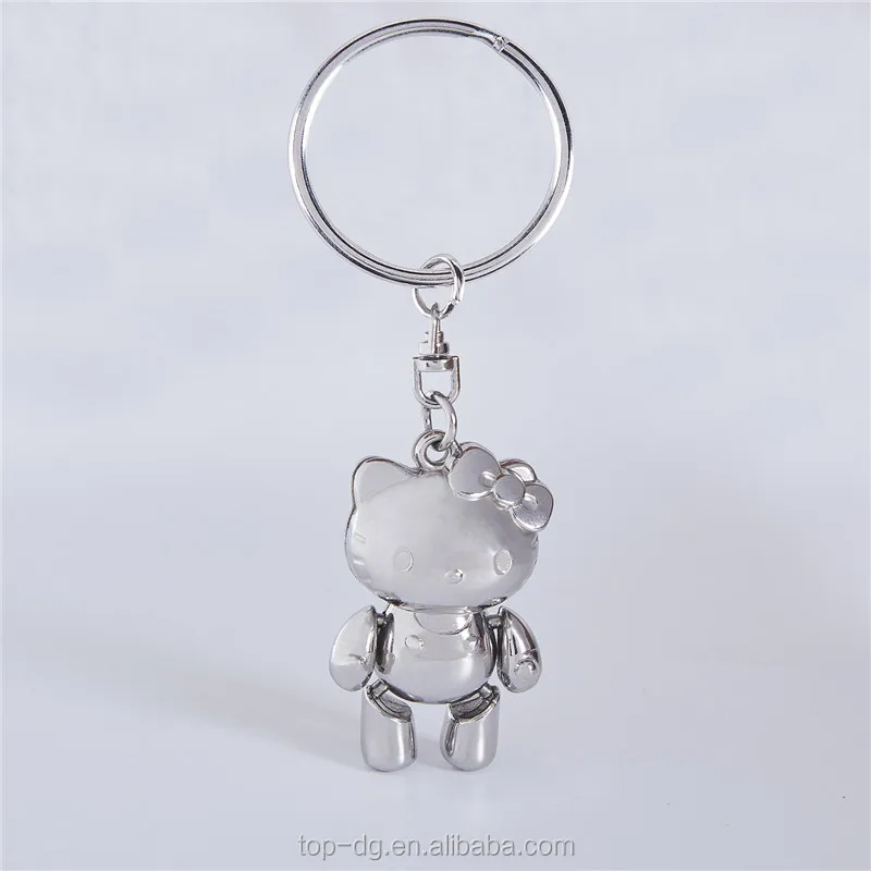 Environmental Nickel Plated Custom Hello Kitty Keychain