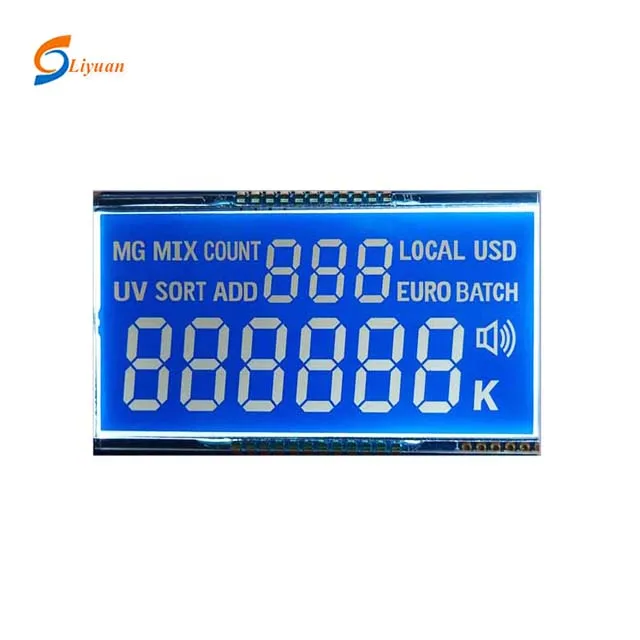 transparent 7 segment nextion lcd display for scale