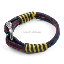 New fashion design custom mens nautical paracord adjustable bracelet with clasp