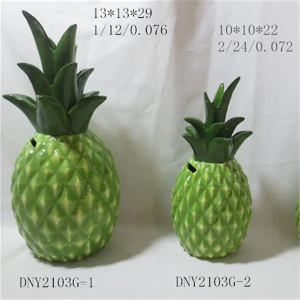 Желтая Копилка в форме ананаса, копилка для денег, керамические коробочки для денег