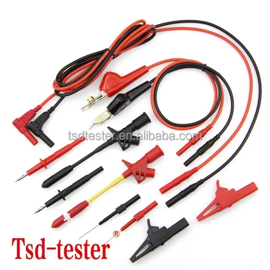 4mm Stackable Banana Plug Test Lead Kit For Multimeter Cable Safety ...