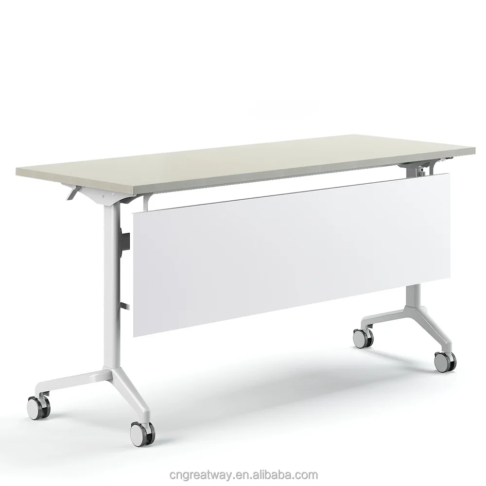 
Greatway folding desk with wheels Office meeting Training folding study table 