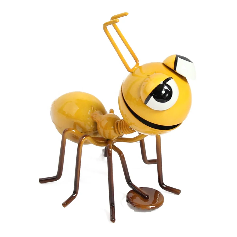 Metal Cute Color Ant 3D Fridge Magnet Yellow