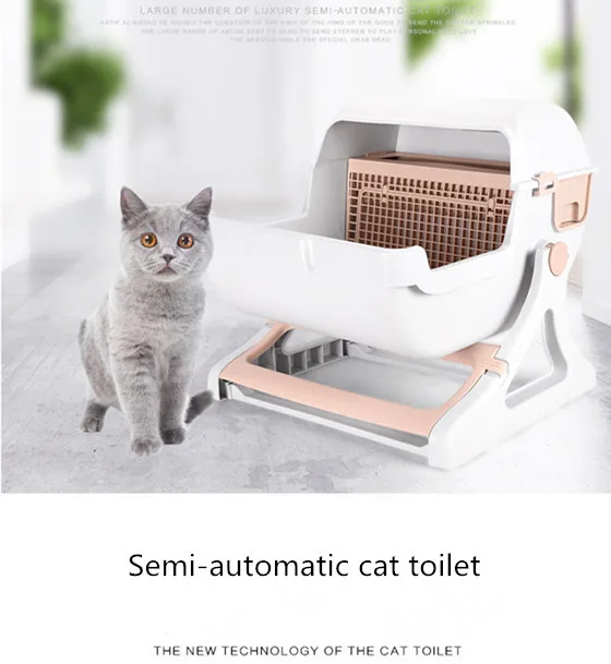 R1922h Large Number Of Luxury Semi Automatic Cat Litter Toilet Box ...