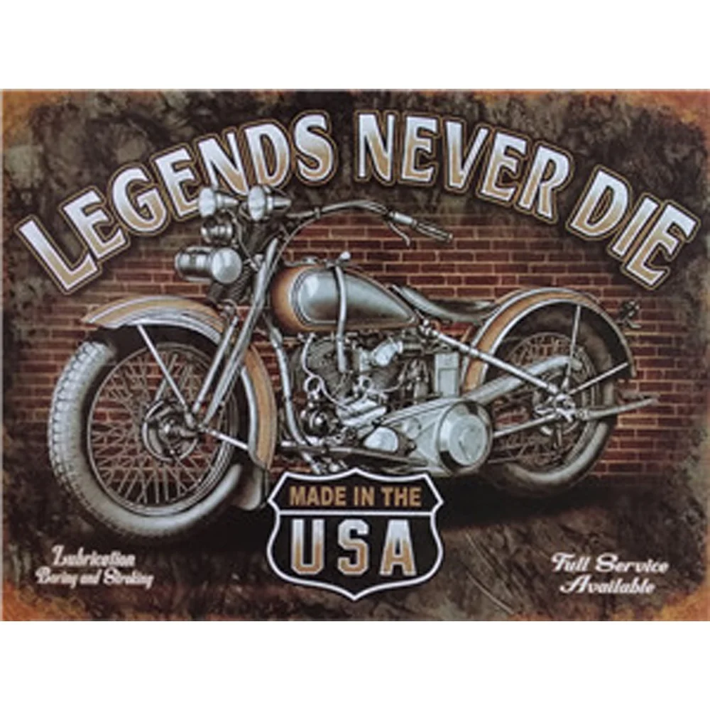 Preciser Vintage Customized Motorcycle Wholesale Embossed Retro Collection Metal Tin Signs