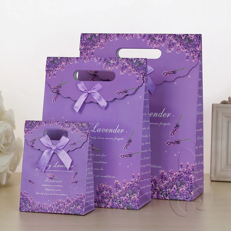 Purple and Lavender Gift Bags with Handle