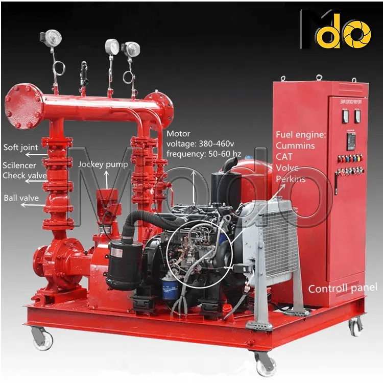 High Flow Booster 60 Meter Base Control diesel Generator Package Electric the Fire Fighting System Water Pump Station for Sale