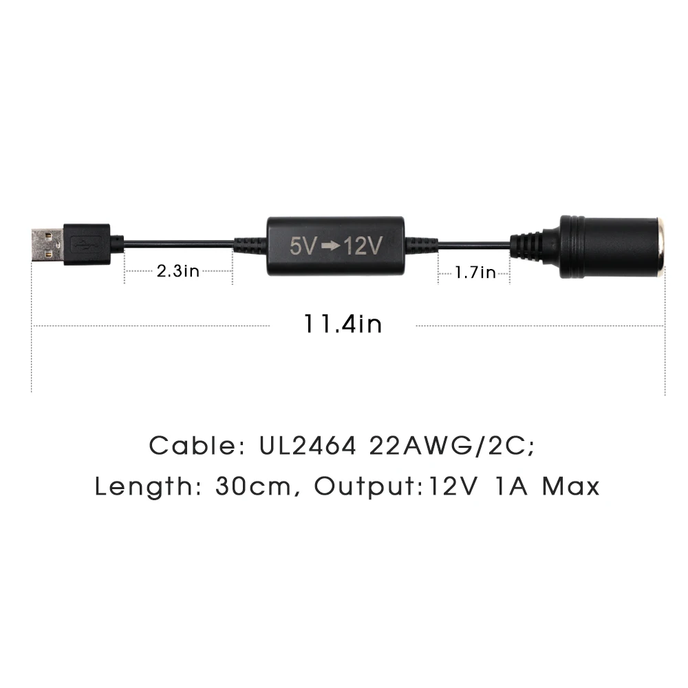 Dc Boost Converter Mini Ups Circuit Convertor Usb Cable 5V To 12V Car Jumpstart cigar socket 11