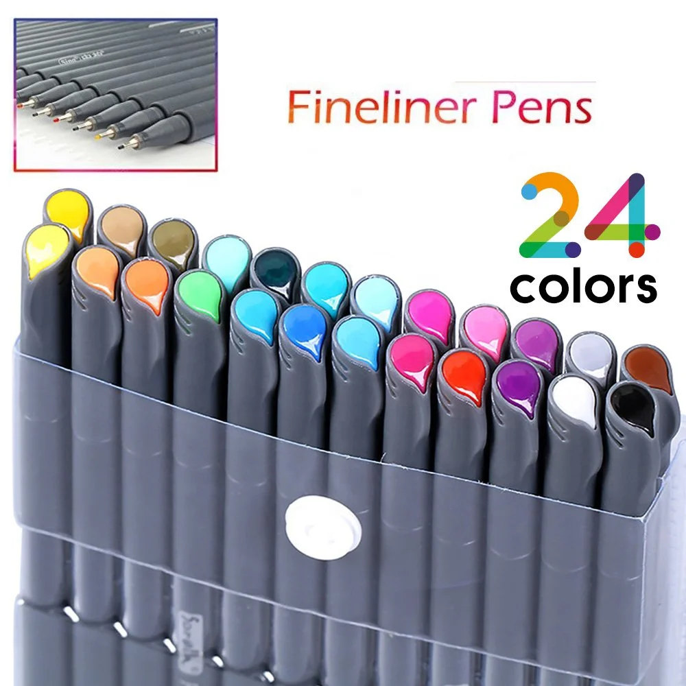 MyLifeUNIT Fineliner Color Pen Set, 0.4mm Colored Fine Liner Sketch Drawing  Pen, Pack of 10 Assorted Colors